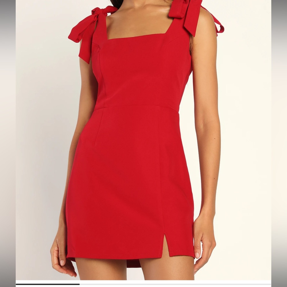 Your Sweetie Wine Red Tie-Strap Mini Dress